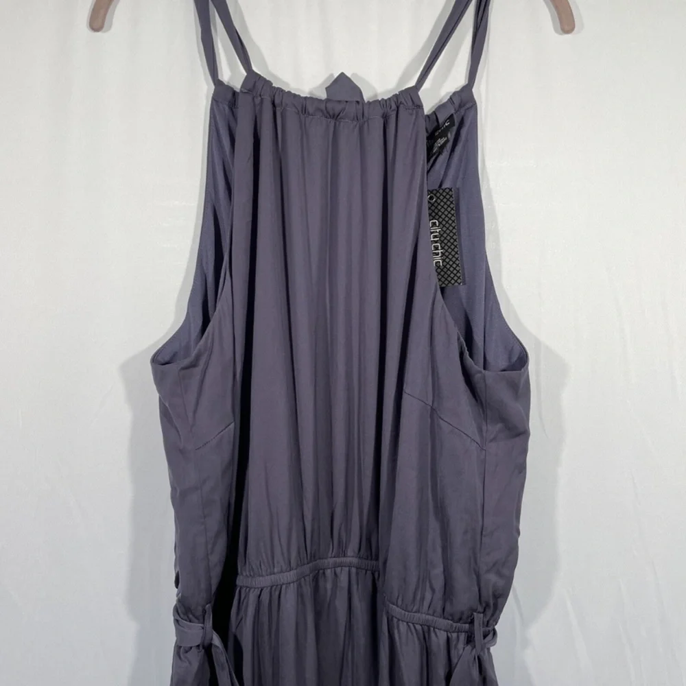 NWT $129 CITY CHIC‎ [ 18W M/18 ] Iconic Tiered Maxi Dress in Dusty lilac #S378 - Picture 8 of 12